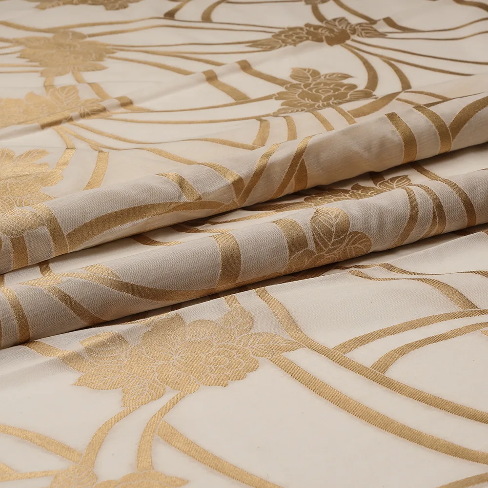 Silk Cotton Chanderi Jari Jacquard